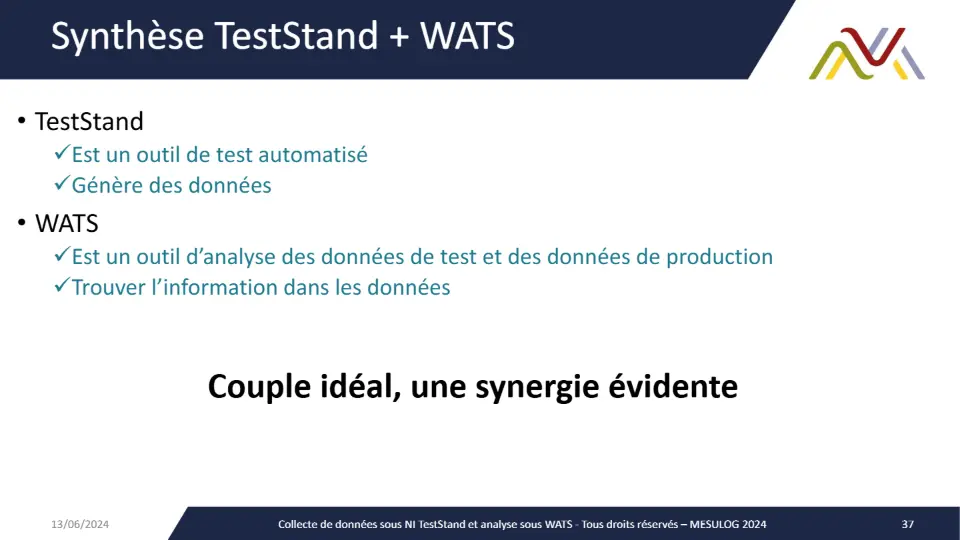 Synthèse TestStand + WATS – diapositive 37
