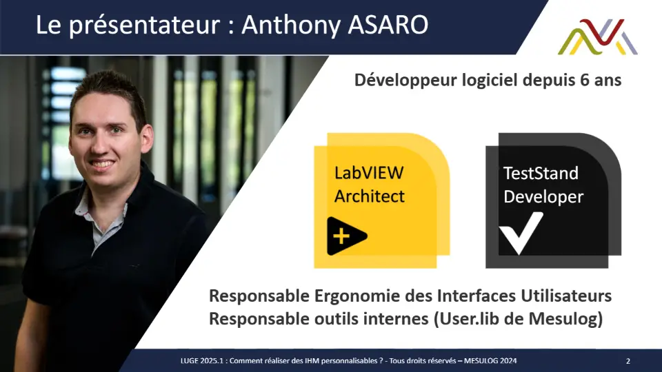 Le présentateur : Anthony ASARO – diapositive 2