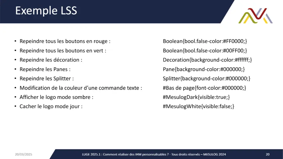Exemple LSS – diapositive 18