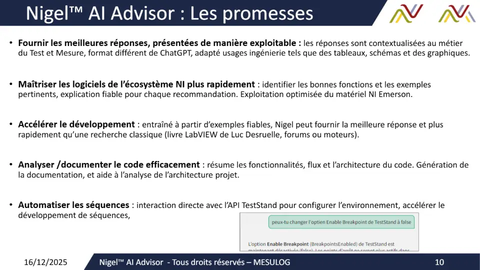 Nigel AI Advisor : Les promesses – diapositive 10