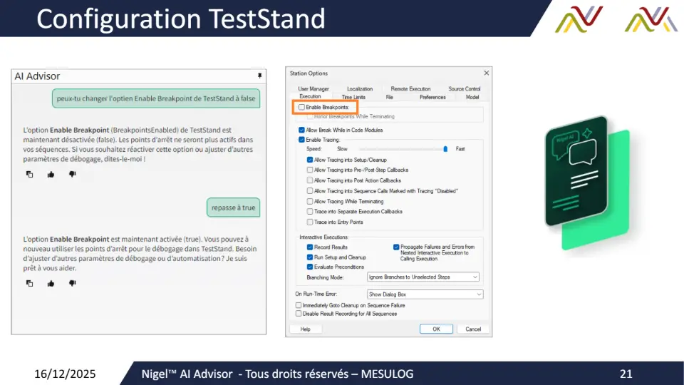 Configuration TestStand – diapositive 21