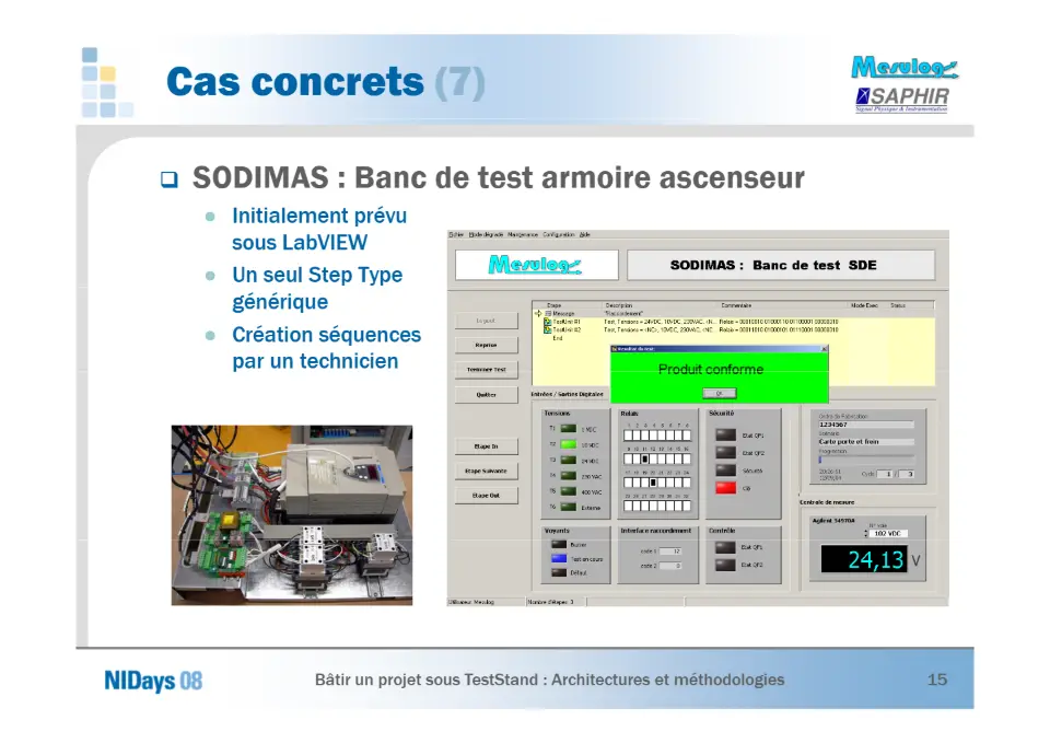 Bâtir un projet sous TestStand – diapositive 15