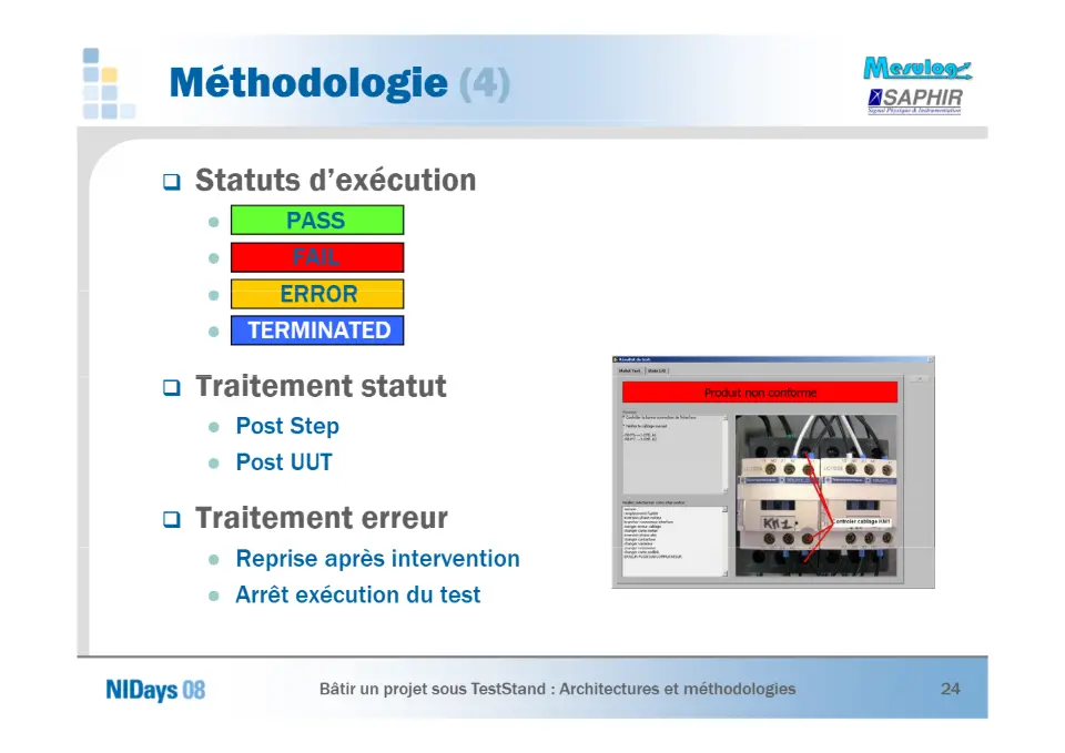 Bâtir un projet sous TestStand – diapositive 24