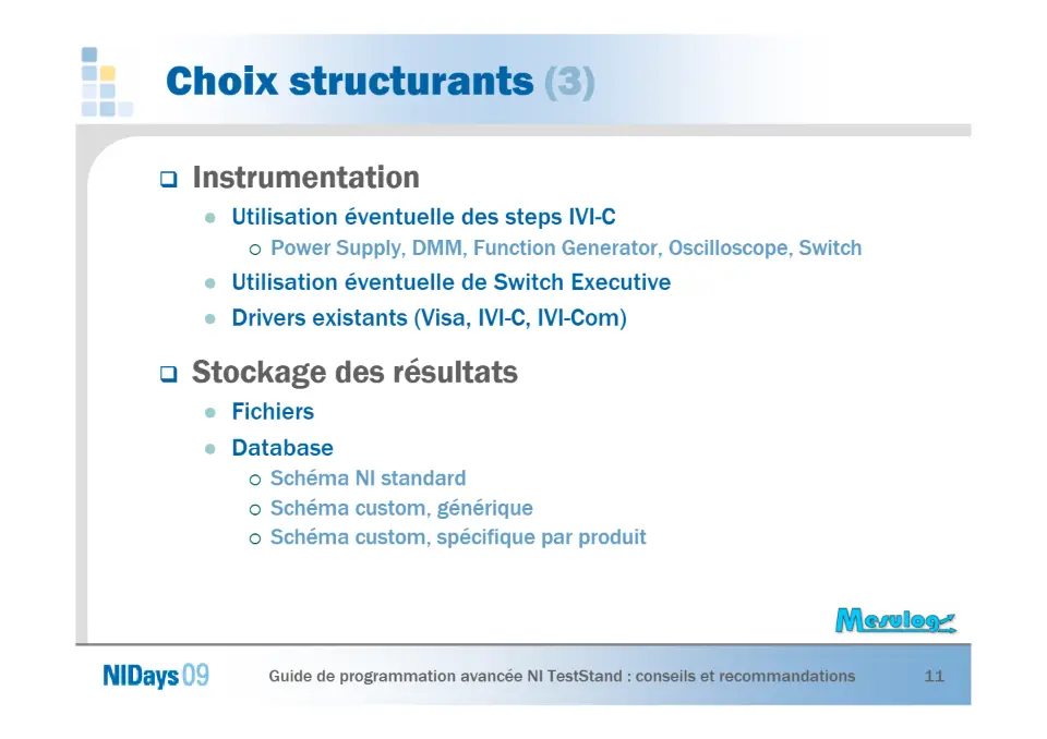 Guide de programmation avancée NI TestStand – diapositive 11