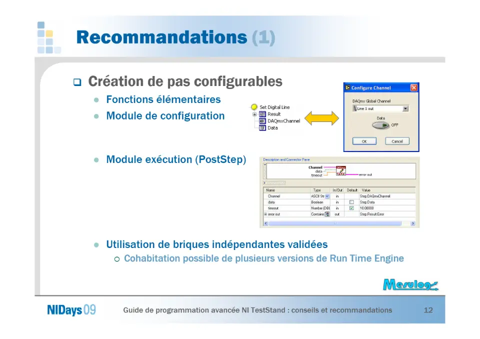Guide de programmation avancée NI TestStand – diapositive 12