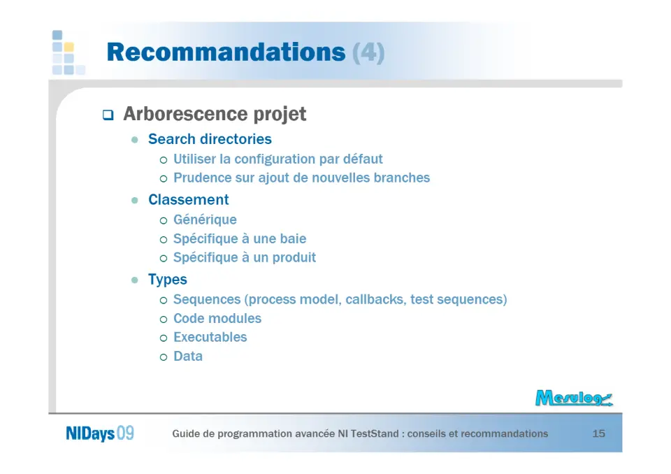 Guide de programmation avancée NI TestStand – diapositive 15