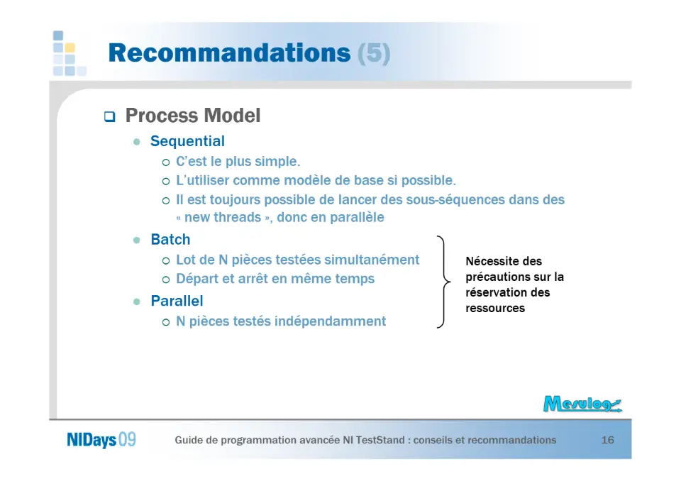 Guide de programmation avancée NI TestStand – diapositive 16