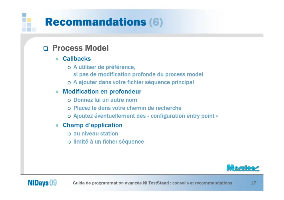 Guide de programmation avancée NI TestStand – diapositive 17