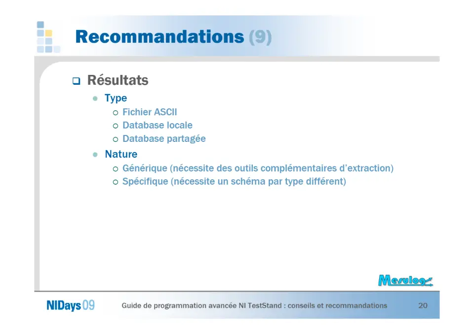 Guide de programmation avancée NI TestStand – diapositive 20