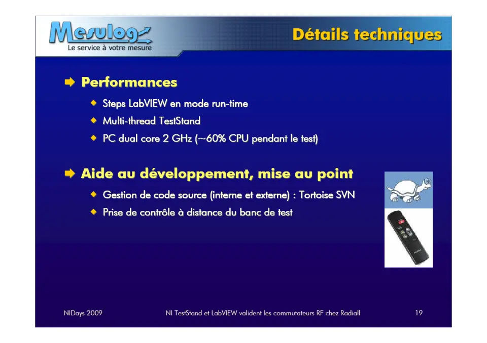 Détails techniques – diapositive 19