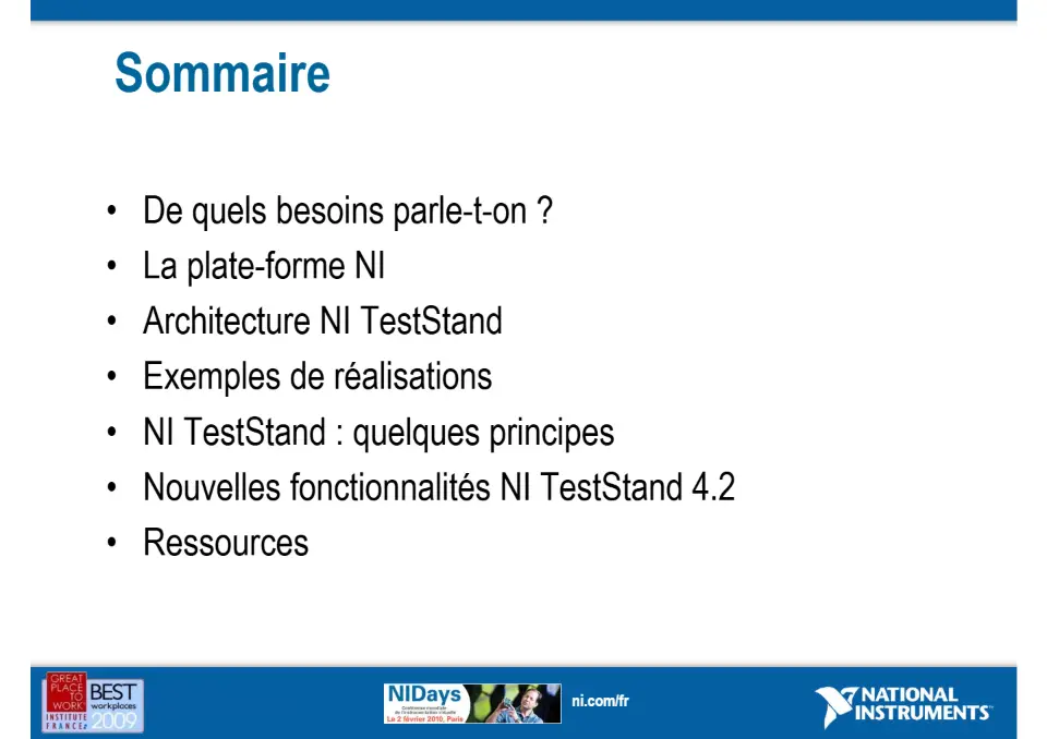 Développez vos systèmes automatisés de tests et de validation plus rapidement avec NI TestStand – diapositive 2