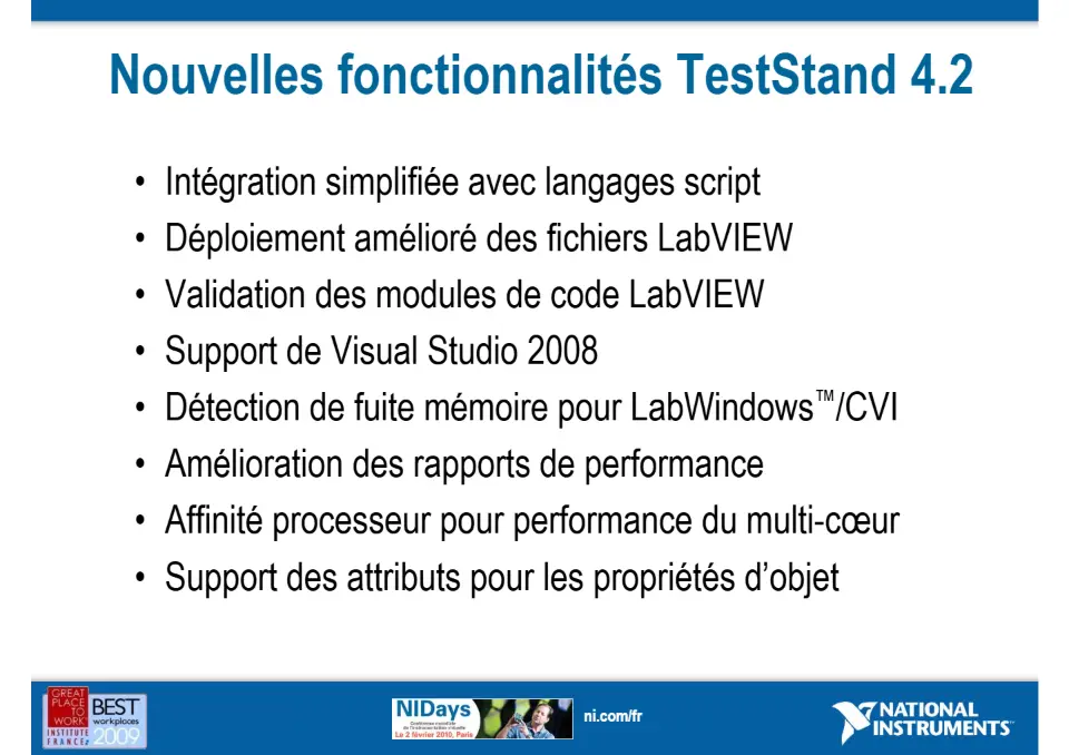 Développez vos systèmes automatisés de tests et de validation plus rapidement avec NI TestStand – diapositive 18
