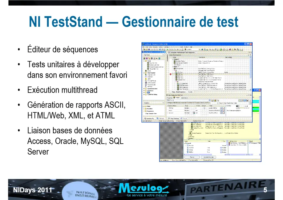 Introduction au séquenceur de test NI TestStand et exemple d'utilisation chez RADIALL pour le test de commutateurs HF spatialisés – diapositive 5