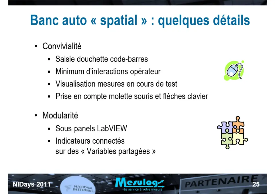 Introduction au séquenceur de test NI TestStand et exemple d'utilisation chez RADIALL pour le test de commutateurs HF spatialisés – diapositive 25