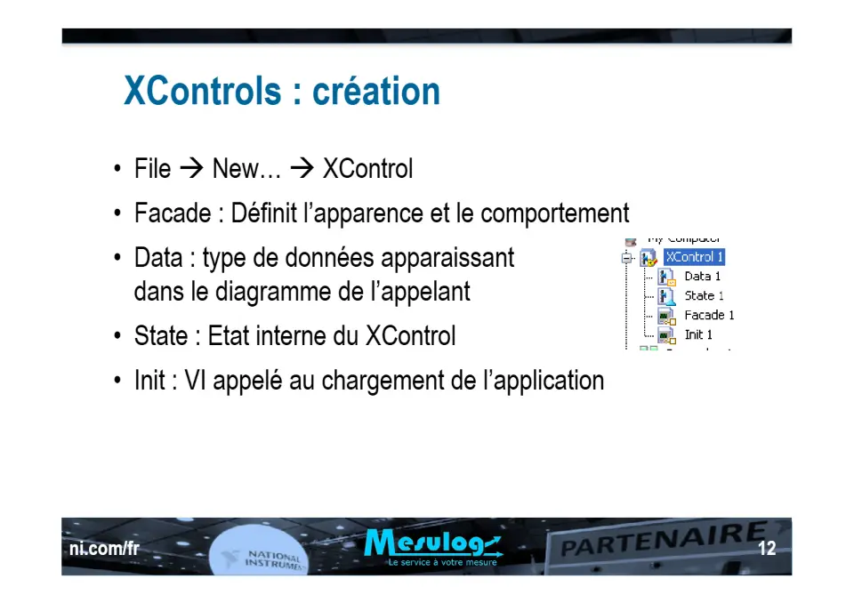 Développement d’un simulateur d’électro-mécanismes d’une centrale nucléaire en utilisant la technologie des XControls de LabVIEW – diapositive 12