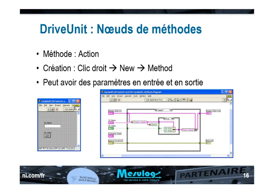 Développement d’un simulateur d’électro-mécanismes d’une centrale nucléaire en utilisant la technologie des XControls de LabVIEW – diapositive 16