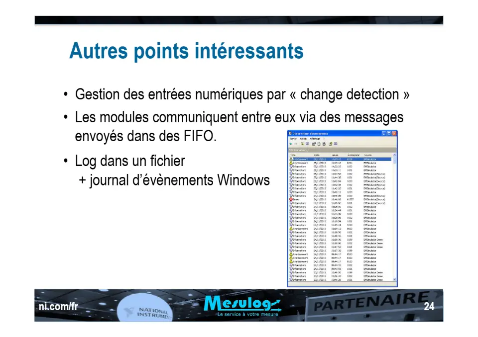 Développement d’un simulateur d’électro-mécanismes d’une centrale nucléaire en utilisant la technologie des XControls de LabVIEW – diapositive 24