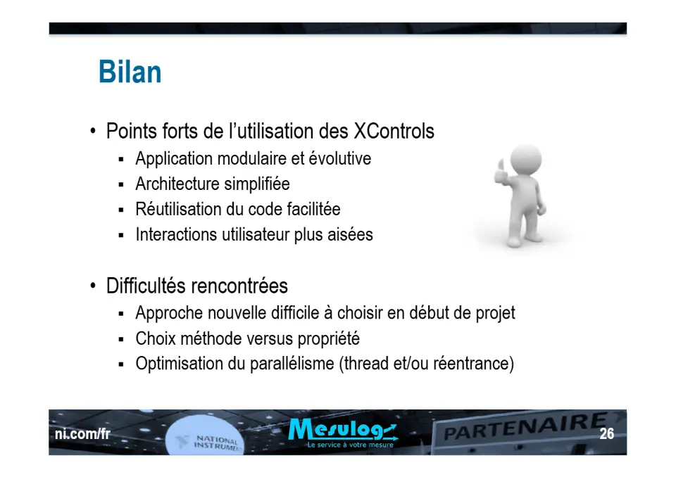 Développement d’un simulateur d’électro-mécanismes d’une centrale nucléaire en utilisant la technologie des XControls de LabVIEW – diapositive 26