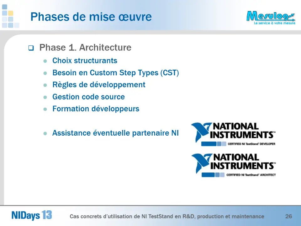 Phases de mise œuvre – diapositive 26