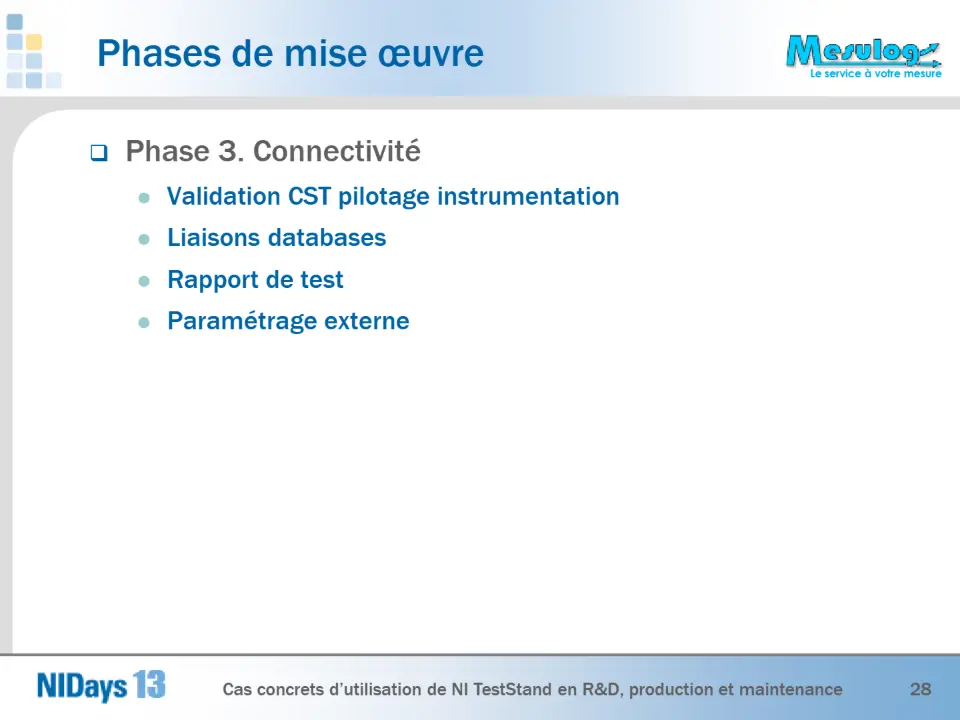 Phases de mise œuvre – diapositive 28