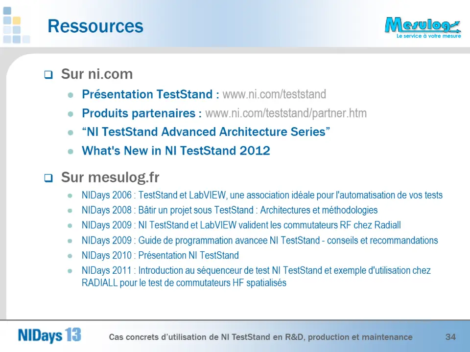 Ressources – diapositive 34
