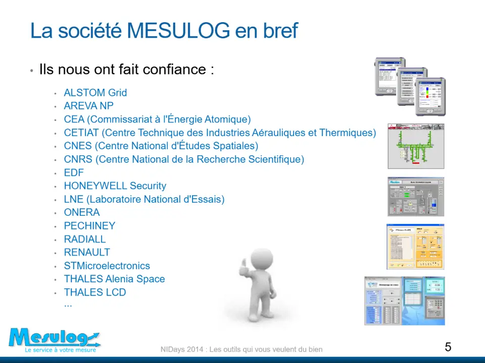 La société MESULOG en bref – diapositive 5