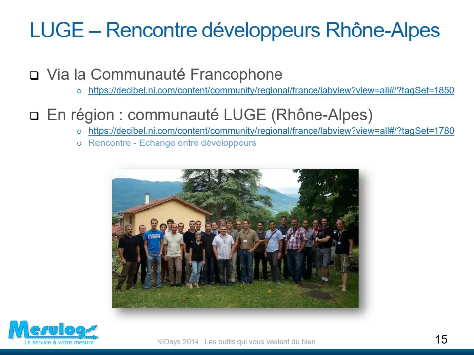 LUGE – Rencontre développeurs Rhône-Alpes – diapositive 15