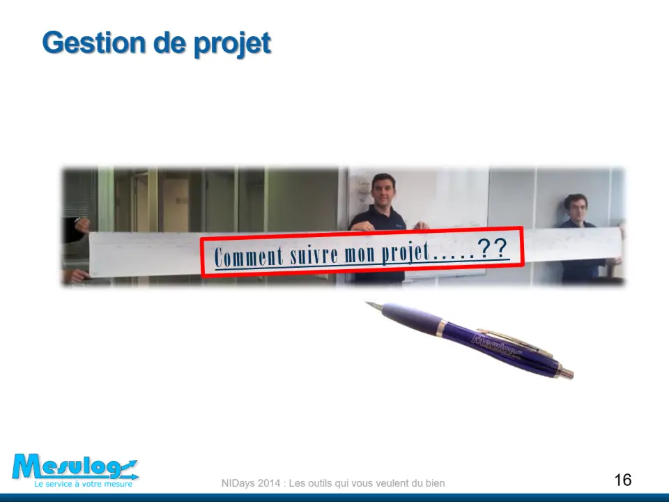 Gestion de projet – diapositive 16