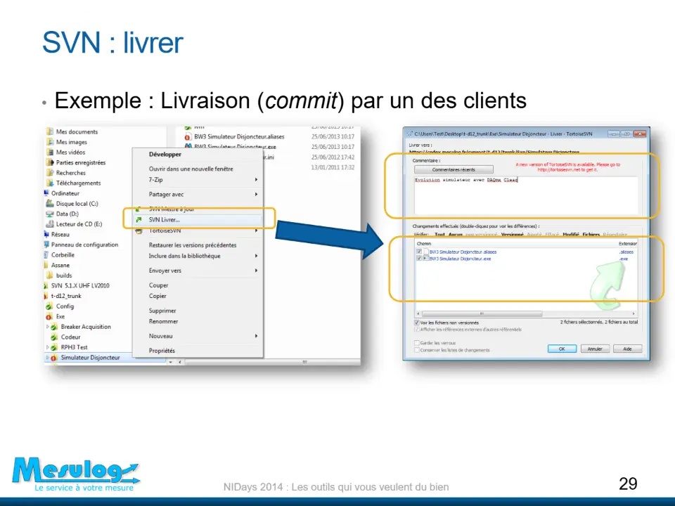 SVN : livrer – diapositive 29