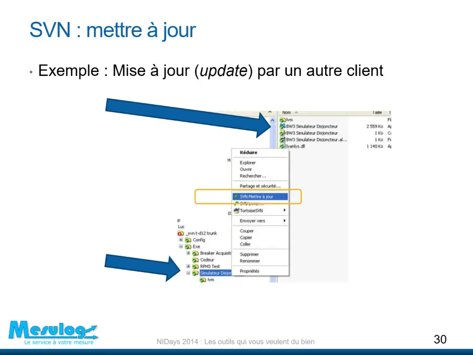 SVN : mettre à jour – diapositive 30