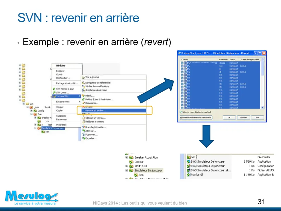 SVN : revenir en arrière – diapositive 31