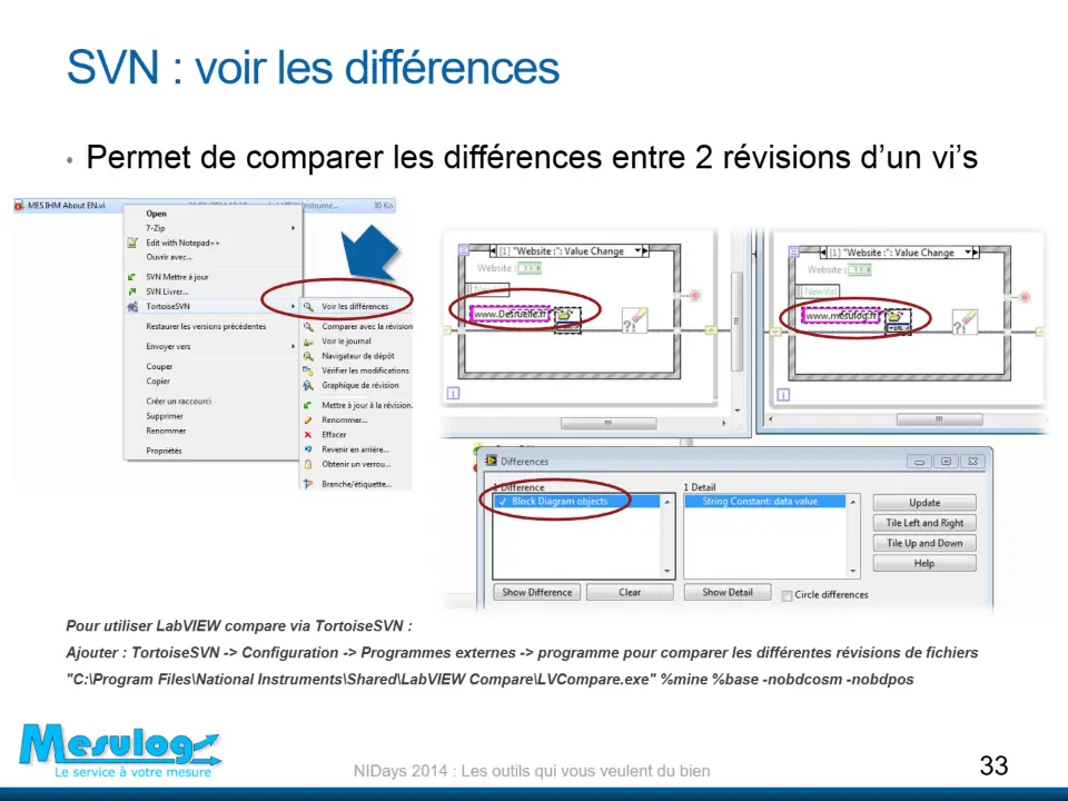 SVN : voir les différences – diapositive 33