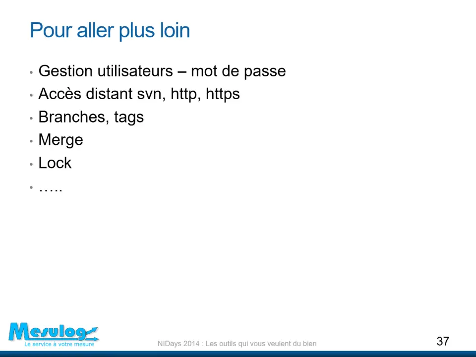 Pour aller plus loin – diapositive 37