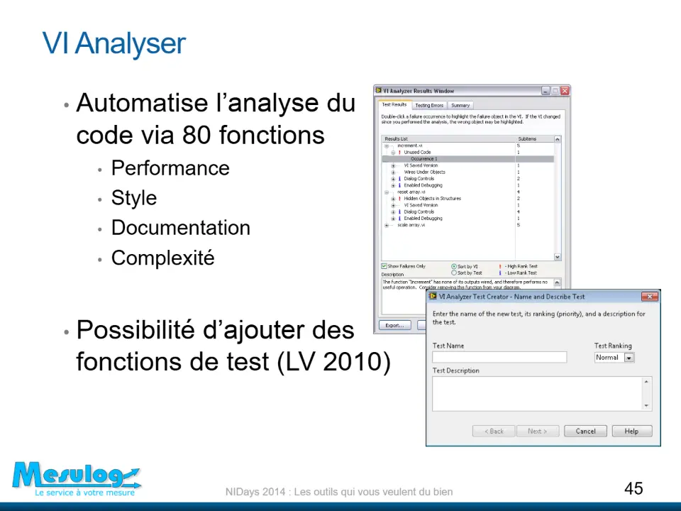 VI Analyser – diapositive 45
