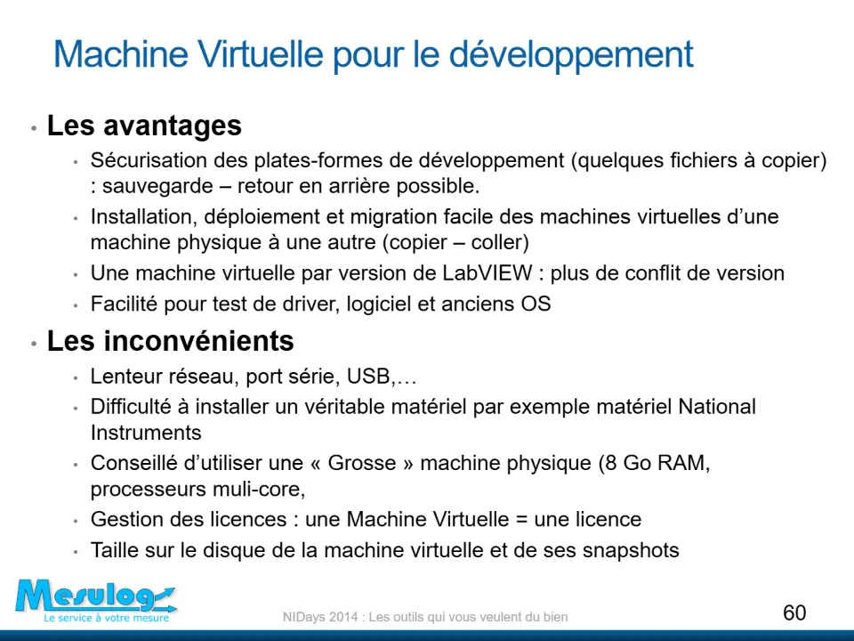 Machine Virtuelle pour le développement – diapositive 60