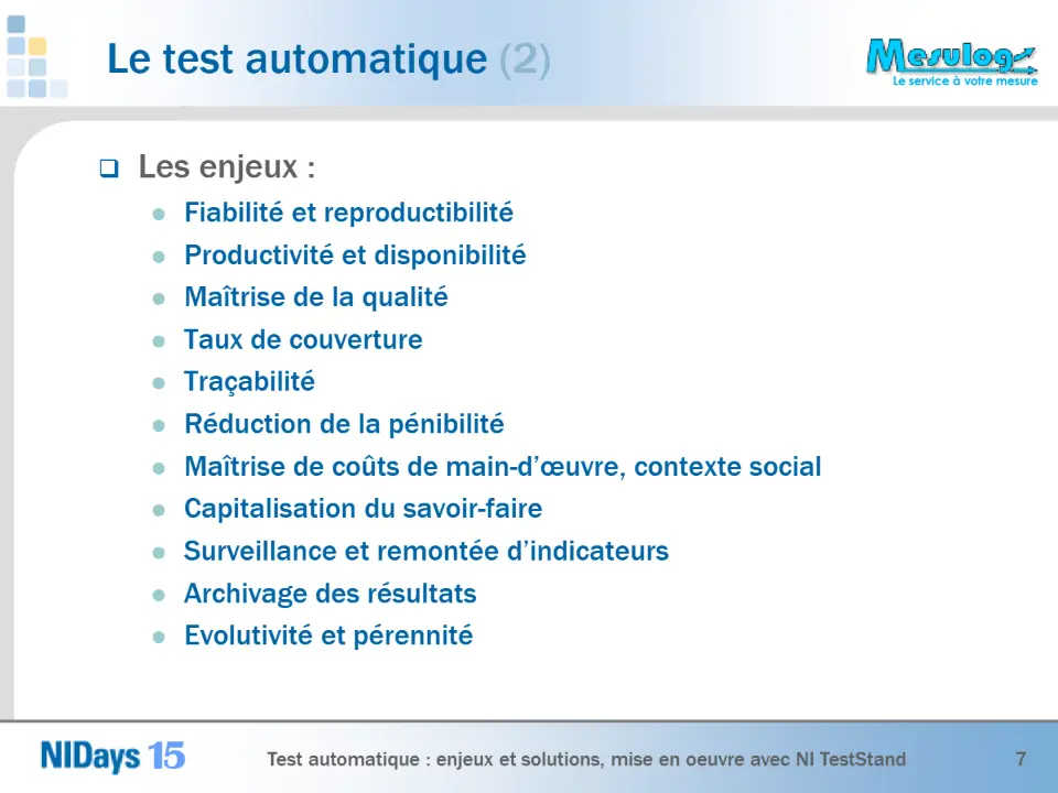 Le test automatique (2) – diapositive 7
