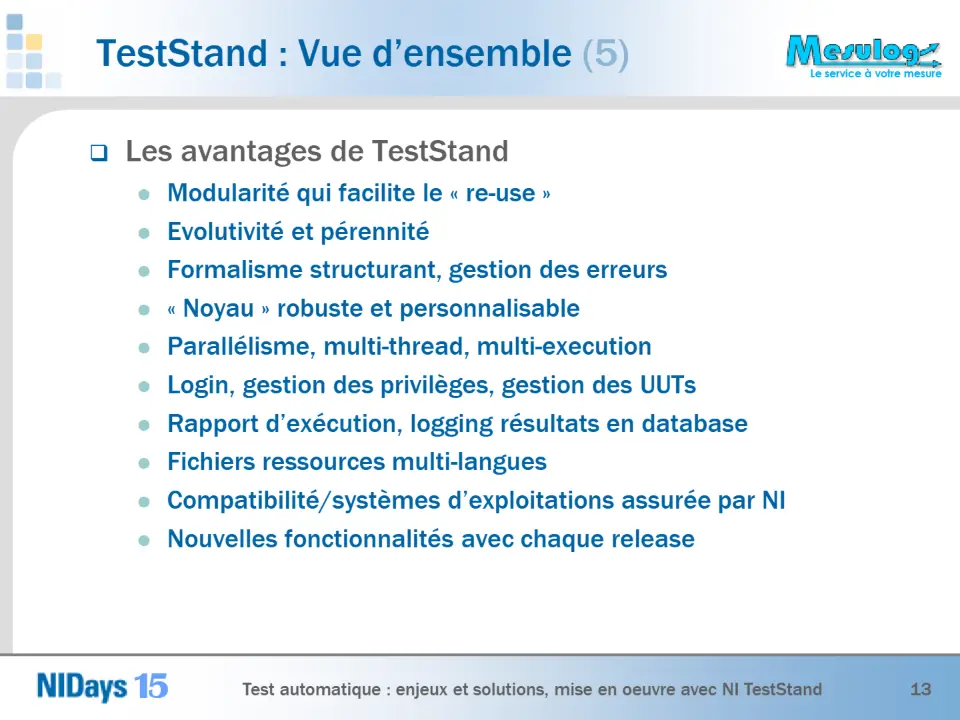 TestStand : Vue d’ensemble (5) – diapositive 13