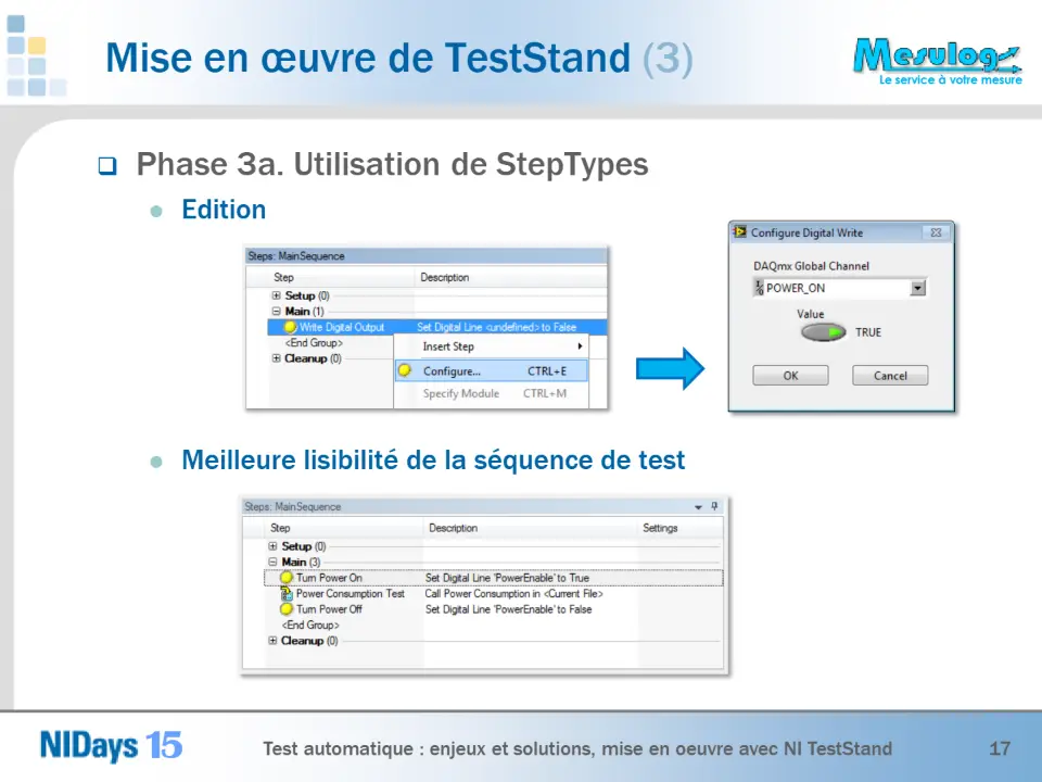  Phase 3a. Utilisation de StepTypes – diapositive 17