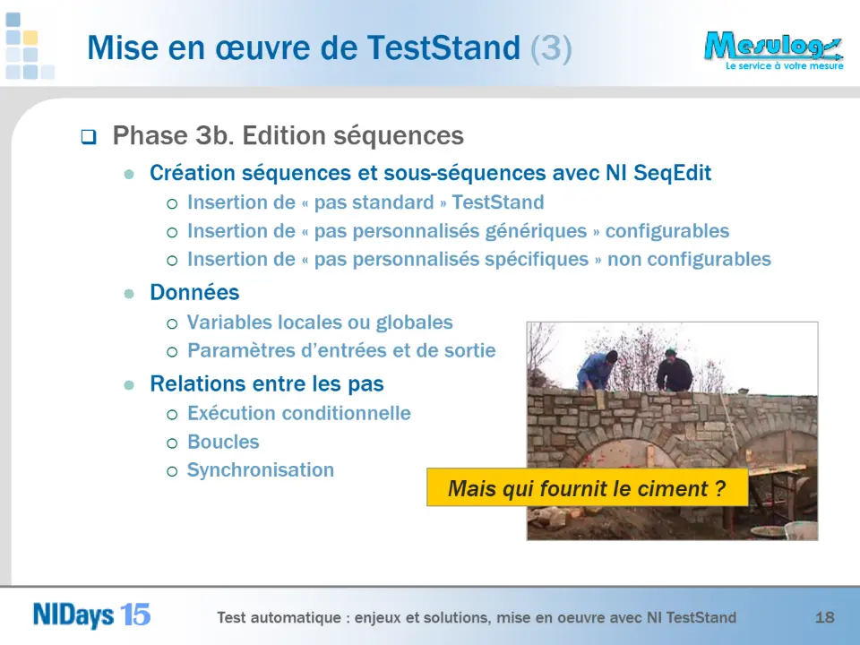  Phase 3b. Edition séquences – diapositive 18
