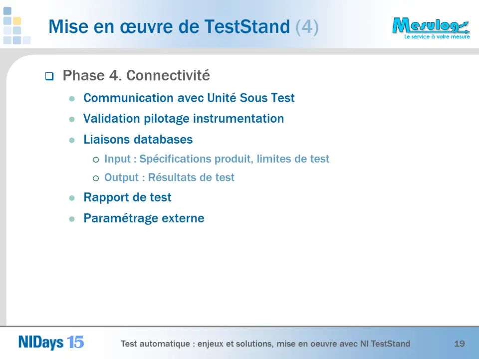  Phase 4. Connectivité – diapositive 19