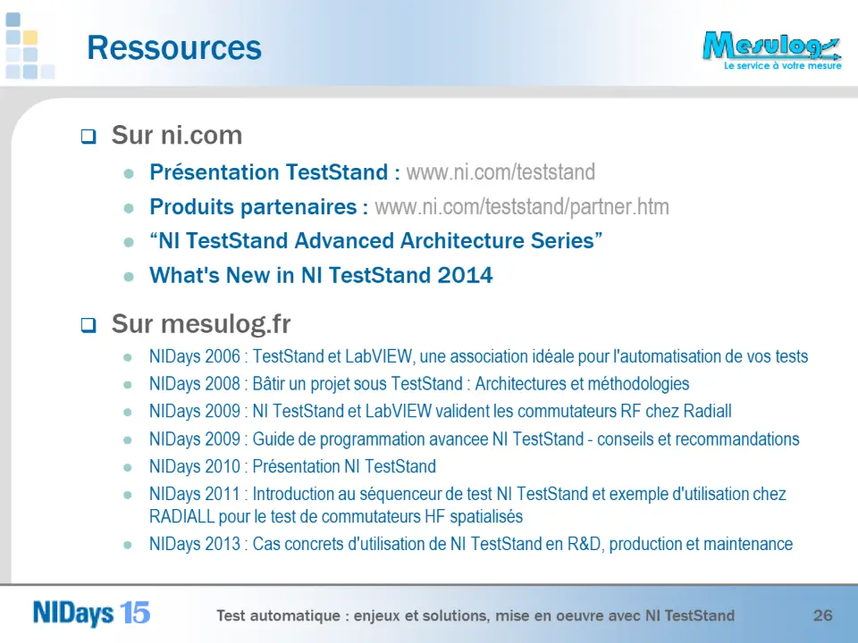 Ressources – diapositive 26