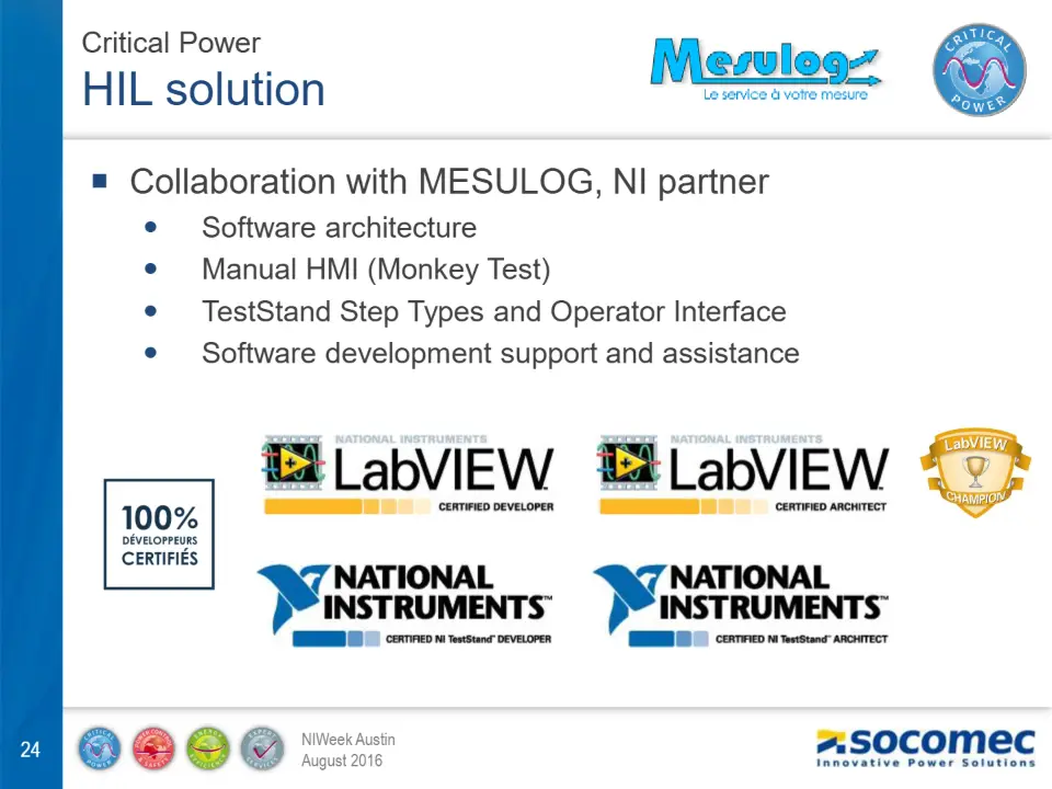  Collaboration with MESULOG, NI partner – diapositive 24