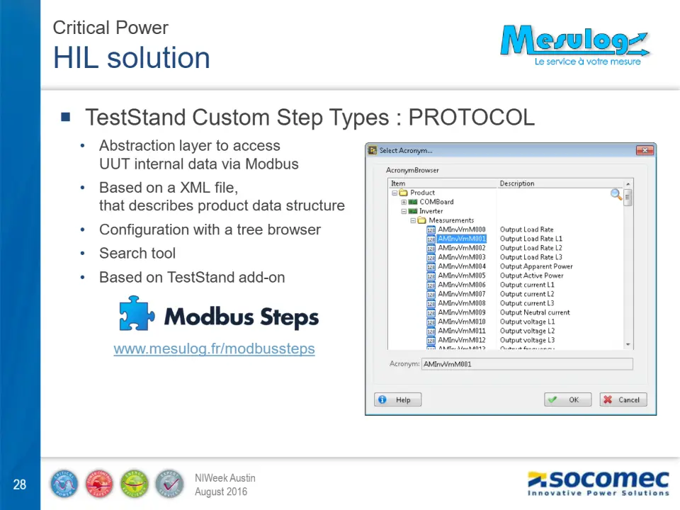 TestStand Custom Step Types : PROTOCOL – diapositive 28
