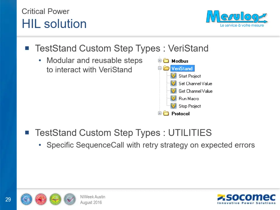 TestStand Custom Step Types : VeriStand – diapositive 29