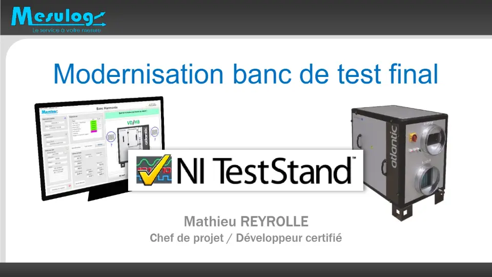Modernisation banc de test final – diapositive 1