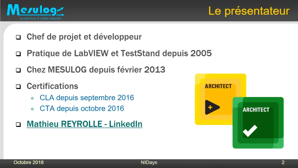 Le présentateur – diapositive 2