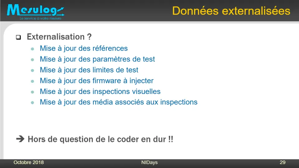Données externalisées – diapositive 28
