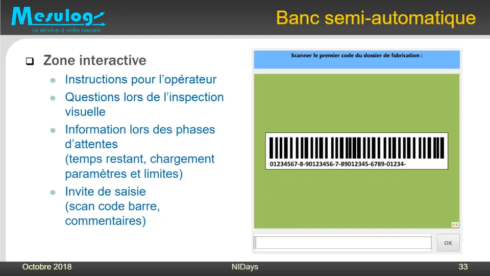 Banc semi-automatique – diapositive 32
