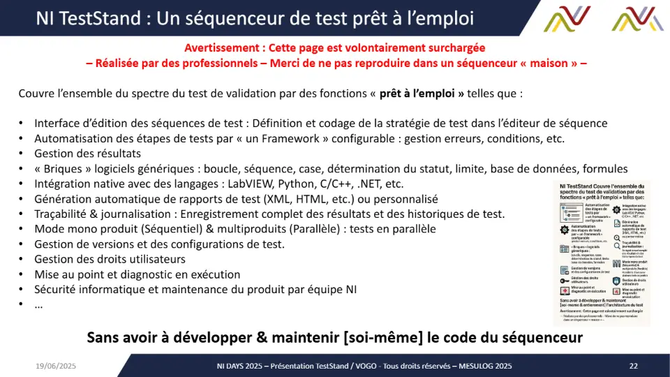 NI TestStand : Un séquenceur de test prêt à l’emploi – diapositive 22