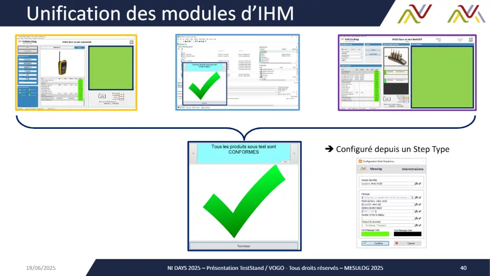 Unification des modules d’IHM – diapositive 39